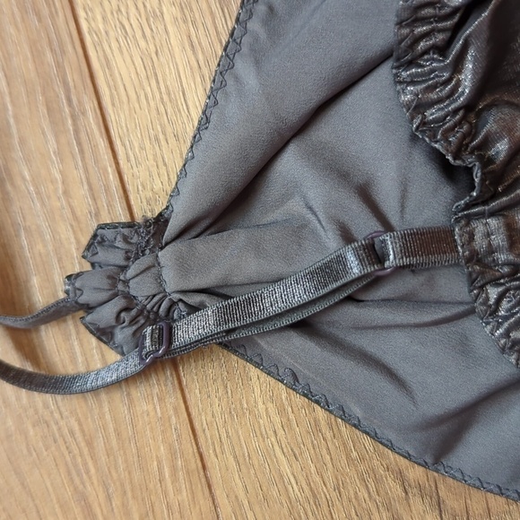 MAX STUDIO Gunmetal BOW TIE Dress LUREX Blend  M - Picture 12 of 12